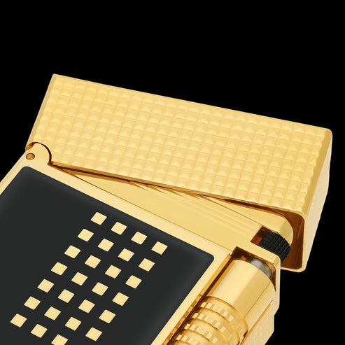 S.T. Dupont Ligne 2 Behike Black and Gold Lacquer Luxury Lighter#212 - Image 2