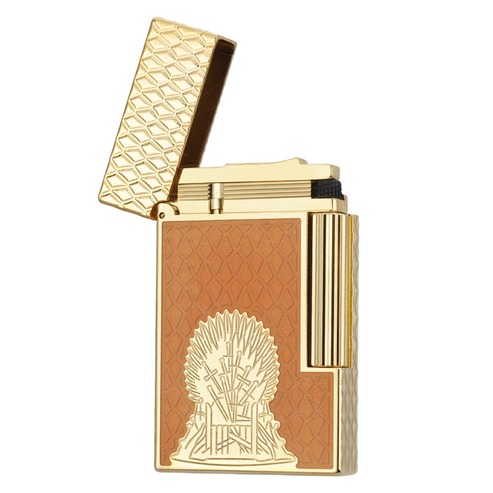 Double Flames S.T. Dupont Ligne 2 Game of Thrones Lighter – Fire Orange with Dragon Scale Design #196 - Image 16