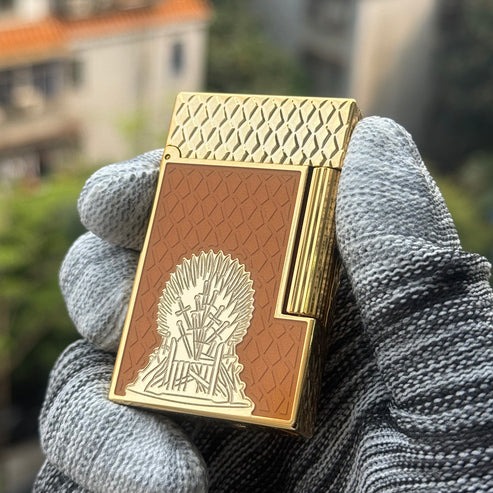 Double Flames S.T. Dupont Ligne 2 Game of Thrones Lighter – Fire Orange with Dragon Scale Design #196 - Image 5