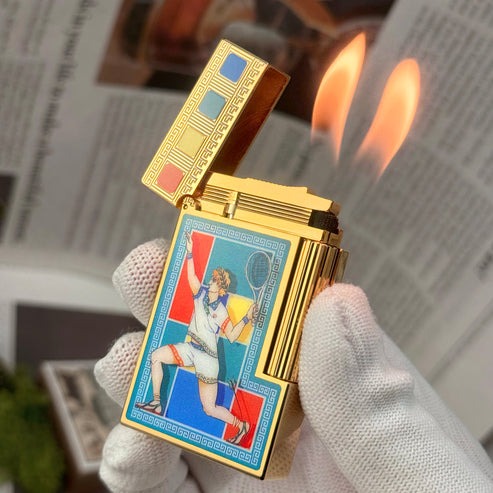 Double Flames S.T. Dupont Ligne 2 Casablanca Multicolor Mosaic Lighter#201 - Image 5