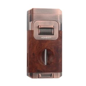 Jet Lighter with V Shape Cutter Cigar Holder Refillable