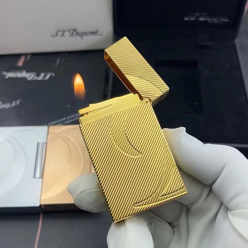 Classical S.T. Dupont Lighter #065 Gold&Silver&Rose-Gold - Image 2