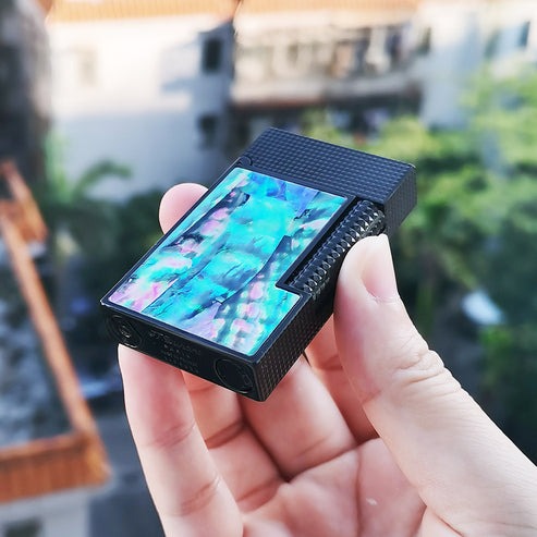 Colorful Shells Lighter Refillable Cigar Lighters Open Cover Crisp #178 - Image 2