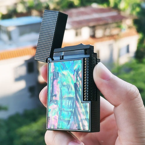 Colorful Shells Lighter Refillable Cigar Lighters Open Cover Crisp #178 - Image 6