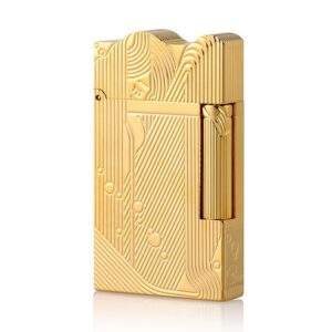 Sleeping Mermaid Dupont Engraving Cigarette Lighter #029 GOLD